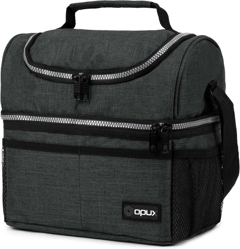 Thermal Insulated Dual Compartment Lunch Bag for Men And Women